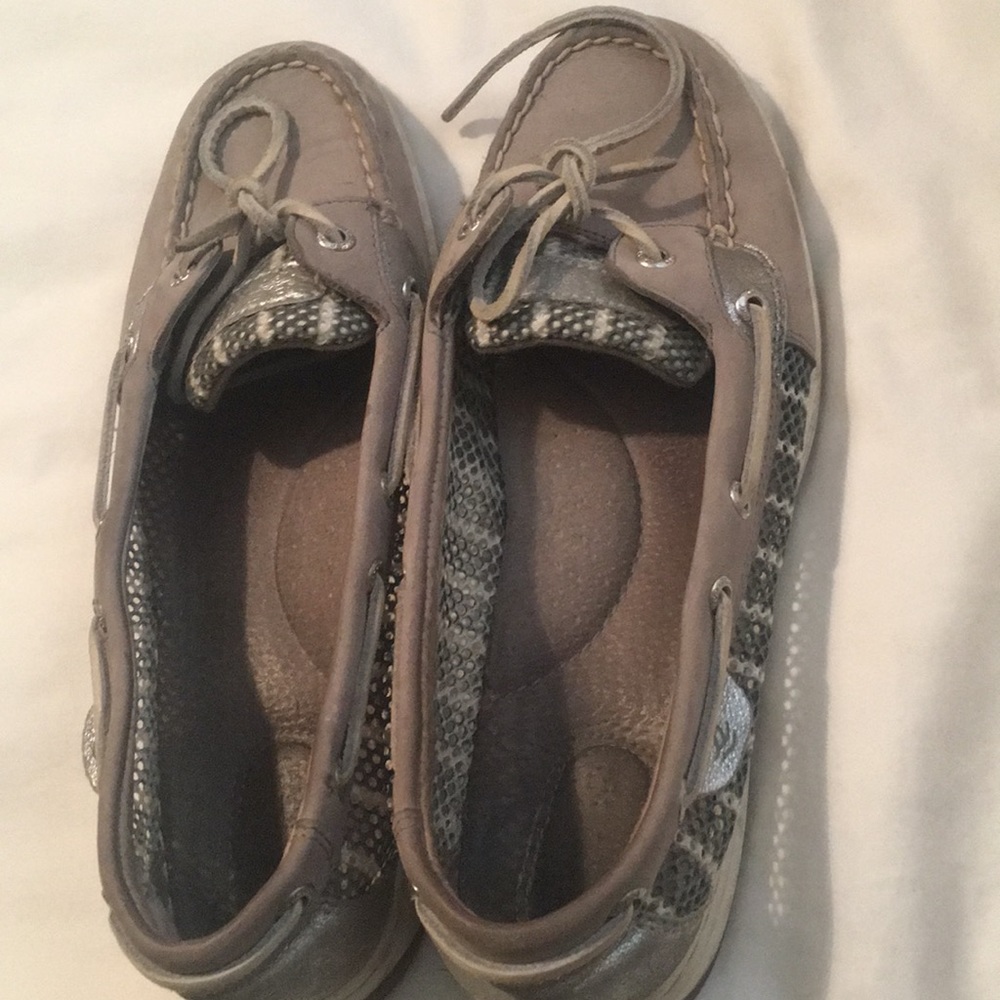 Grey Sperry shoes